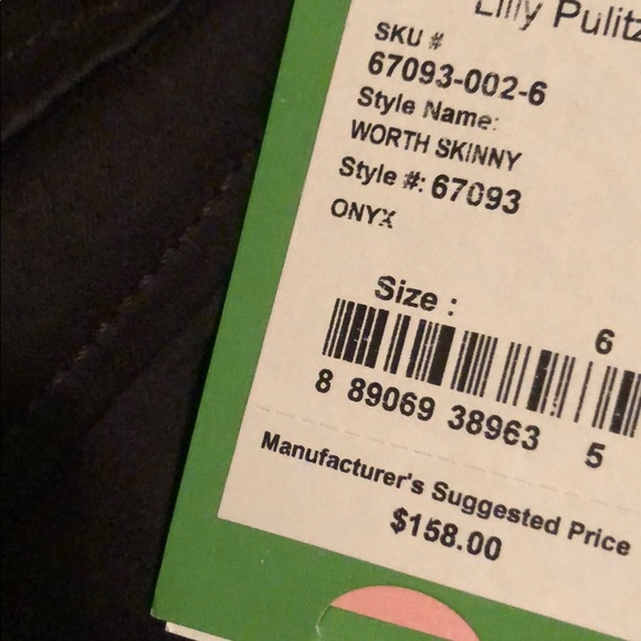 NWT Lilly Pulitzer Black Jeans - Picture 8 of 8